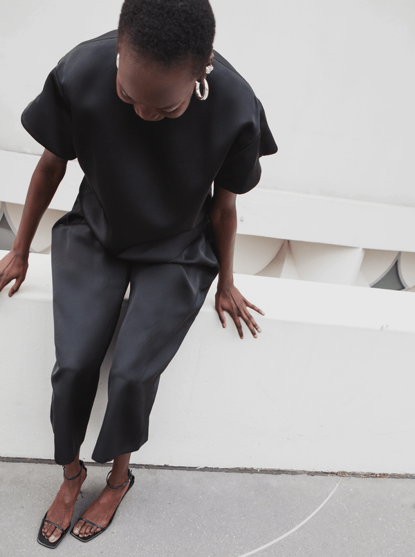 Rhié DIA DOUBLE SATIN PANT BLACK
