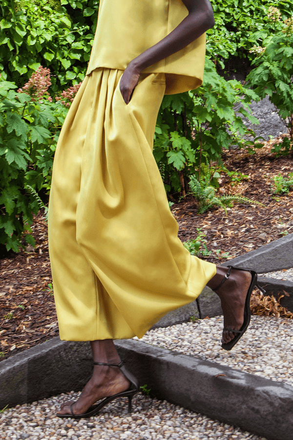 Rhié DIA DOUBLE SATIN PANT YELLOW
