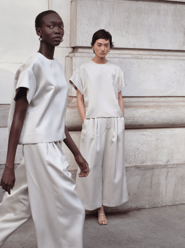 Rhié DIA DOUBLE SATIN TOP ALMOND