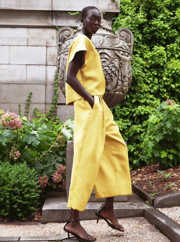 Rhié DIA DOUBLE SATIN TOP YELLOW