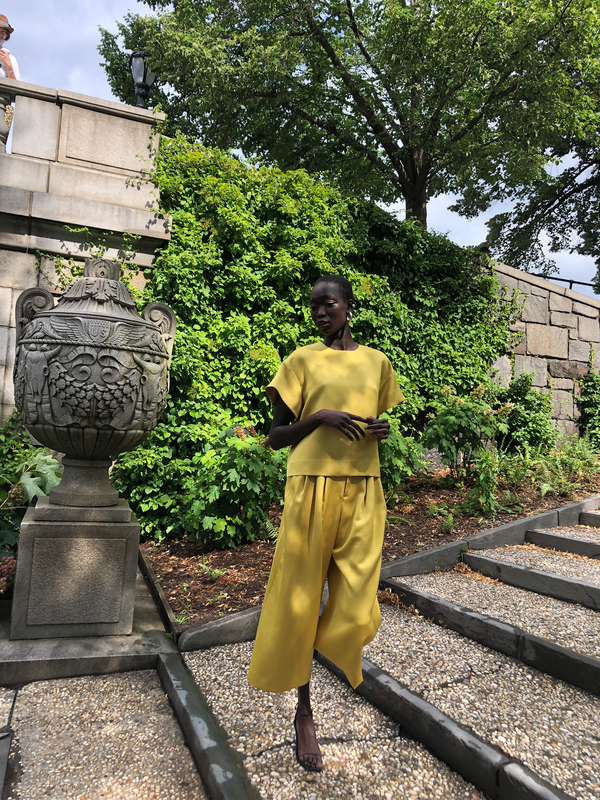 Rhié DIA DOUBLE SATIN TOP YELLOW