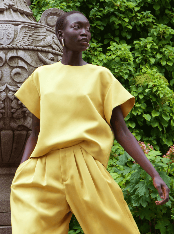 rhié DIA DOUBLE SATIN TOP YELLOW