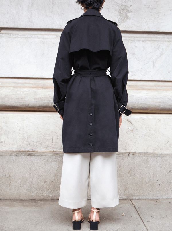 Rhié LONG YORK TRENCH COAT BLACK