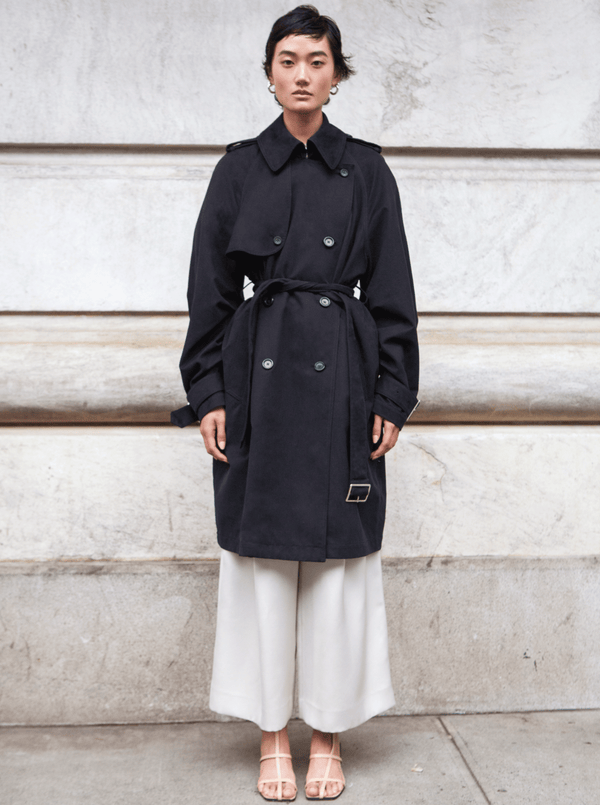 Rhié LONG YORK TRENCH COAT BLACK