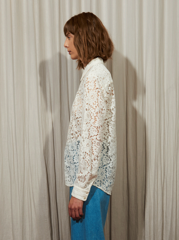 Rhié MIE LACE BLOUSE WHITE