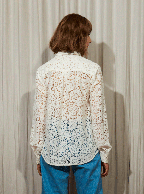 Rhié MIE LACE BLOUSE WHITE