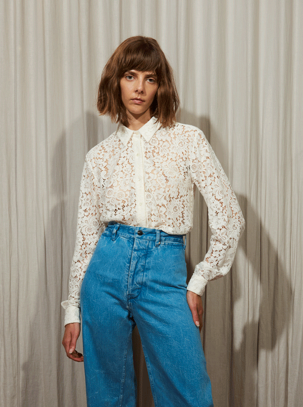 rhié MIE LACE BLOUSE WHITE rhié MIE LACE BLOUSE WHITE