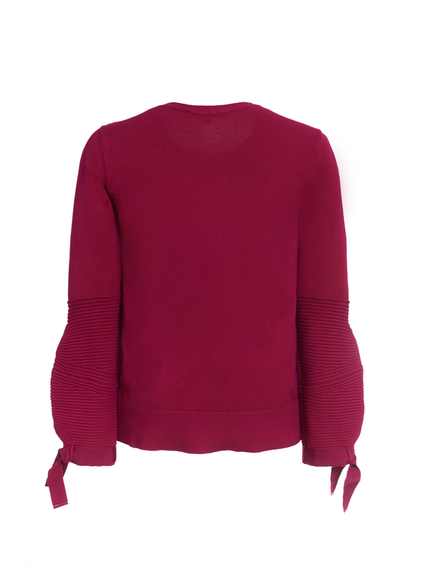 Rhié PUFF SLEEVE SWEATER FUCHSIA