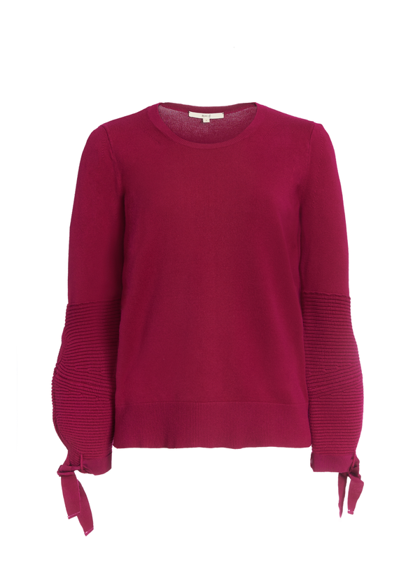 rhié PUFF SLEEVE SWEATER FUCHSIA