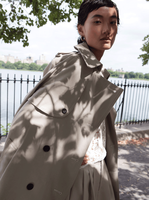 Rhié SHORT YORK TRENCH COAT KHAKI