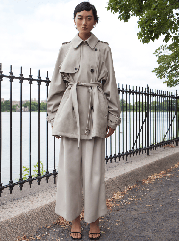 Rhié SHORT YORK TRENCH COAT KHAKI
