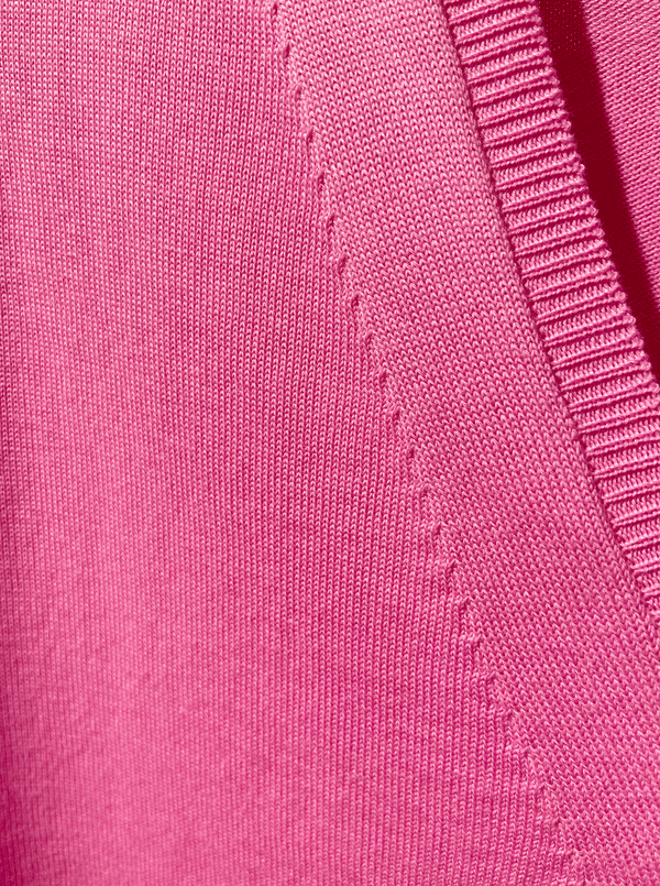 Rhié SOPHIE V-NECK KNIT TOP RINKO PINK