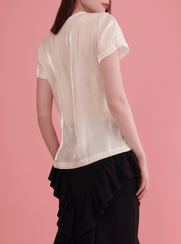 Rhié SPLIT TEE WHITE