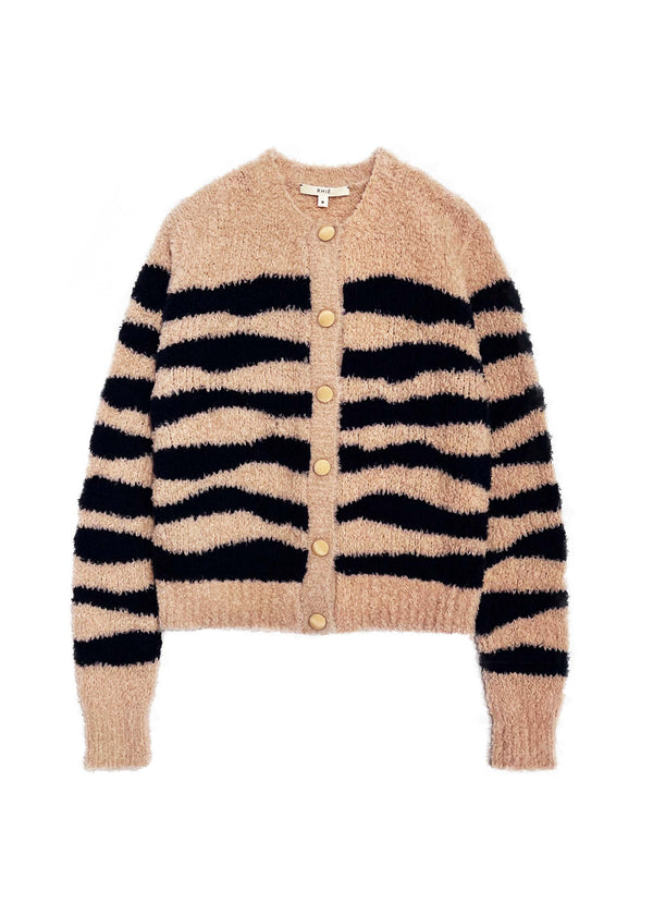 rhié WAVY SRIPED CARDIGAN BEIGE