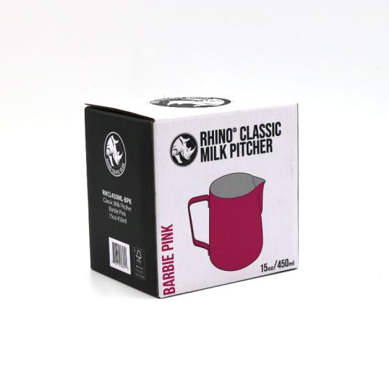 Rhino Coffee Gear Rhino Classic Milk Pitcher 450ml/15oz - Barbie Pink