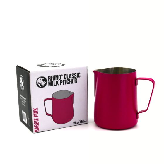 Rhino Coffee Gear Rhino Classic Milk Pitcher 450ml/15oz - Barbie Pink