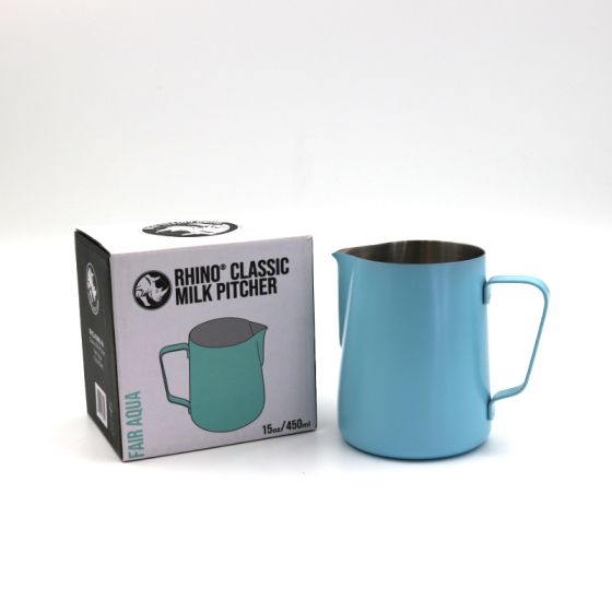 Rhino Coffee Gear Rhino Classic Milk Pitcher 450ml/15oz - Fair Aqua