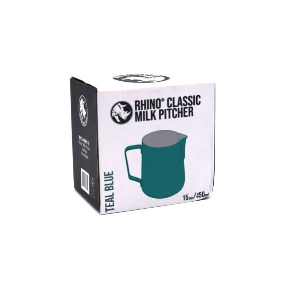 Rhino Coffee Gear Rhino Classic Milk Pitcher 450ml/15oz - Teal Blue
