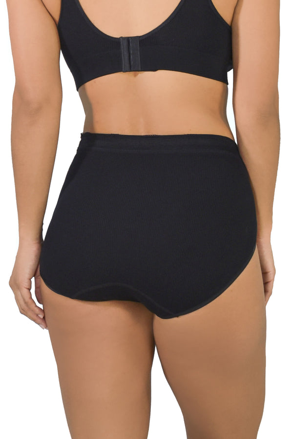 Rhonda Shear 3 Pack Ribbed Seamless Brief With Lace Trim