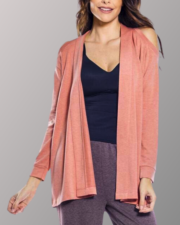 rhonda shear Ahh Dreams Cold Shoulder Long Sleeve Wrap - FINAL SALE