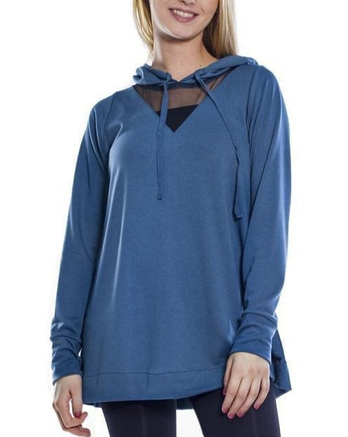 Rhonda Shear Ahh Dreams Hooded Top With Mesh Inset - FINAL SALE