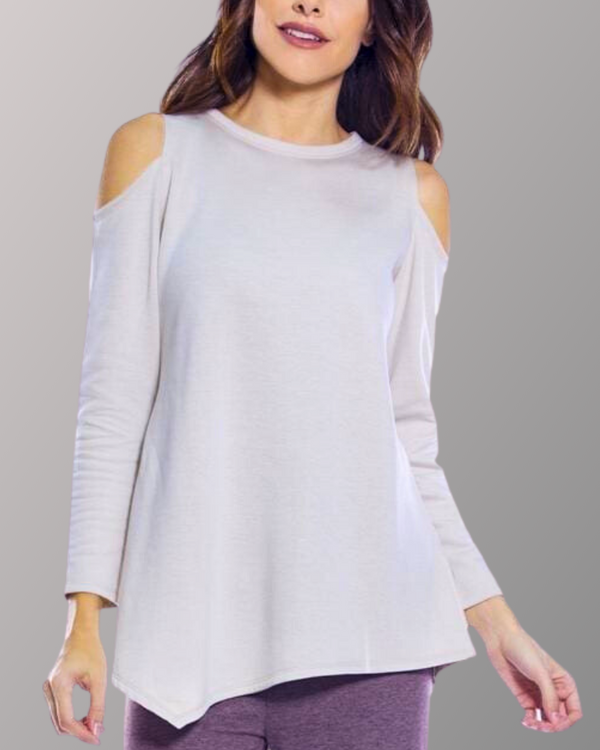 rhonda shear Cold Shoulder Long Sleeve Top - FINAL SALE