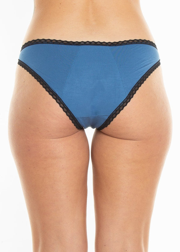 Rhonda Shear Lace Trim Leakproof Bikini - Light Hold Panty