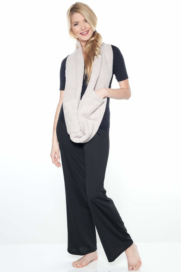 Rhonda Shear Marshmallow Infinity Scarf With Pockets - FINAL SALE