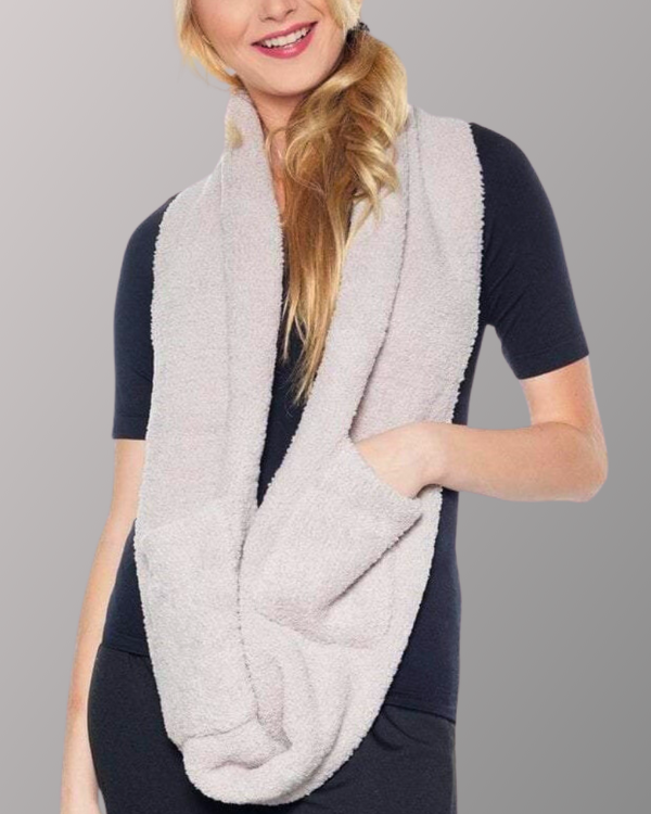 rhonda shear Marshmallow Infinity Scarf with Pockets - FINAL SALE
