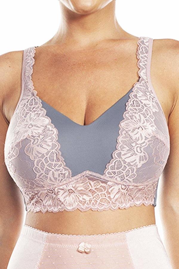 Rhonda Shear Molded Cup Bra With Lace Detail - Final Sale
