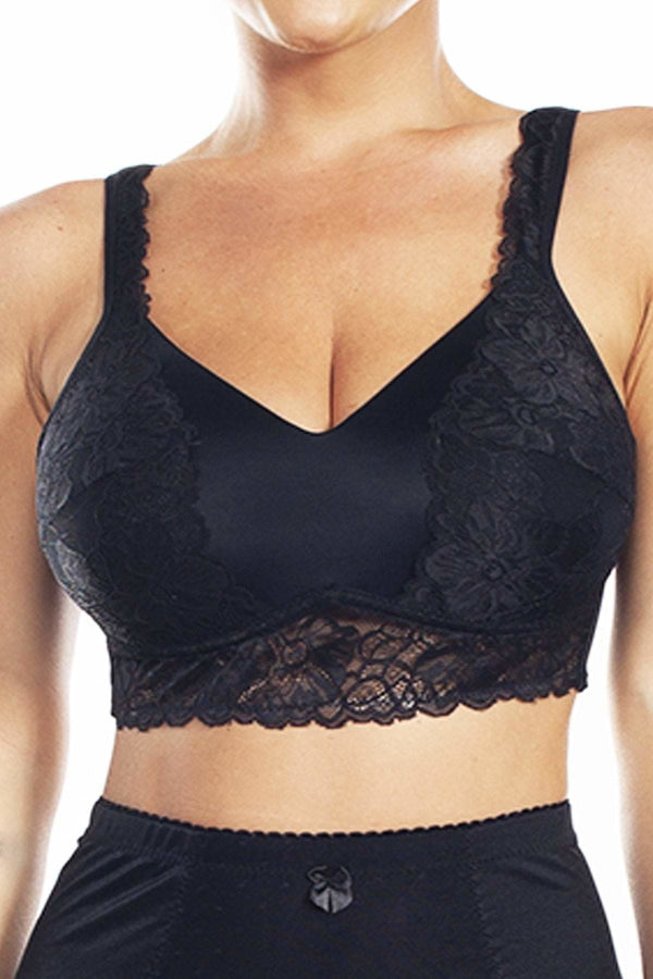 rhonda shear Molded Cup Bra with Lace Detail - Final Sale