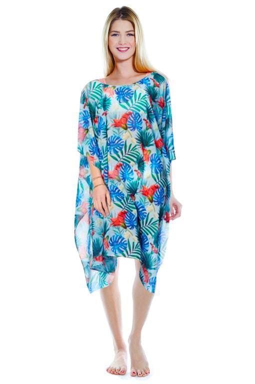rhonda shear Printed Chiffon Caftan Topper - FINAL SALE
