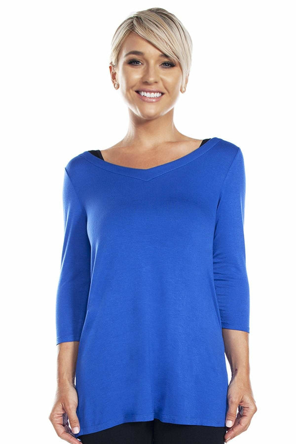 Rhonda Shear Criss Drape Cross Back Top - FINAL SALE