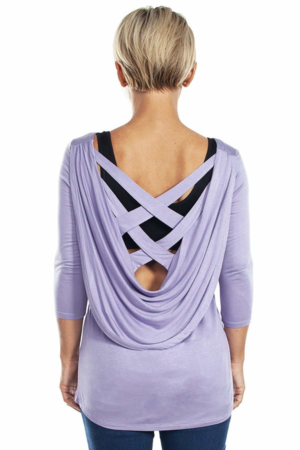 rhonda shear Criss Drape Cross Back Top - FINAL SALE