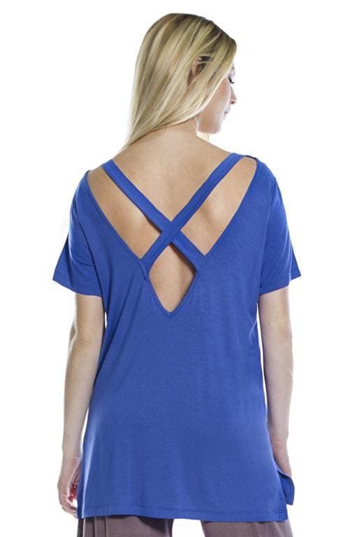Rhonda Shear Cross Back Top - FINAL SALE