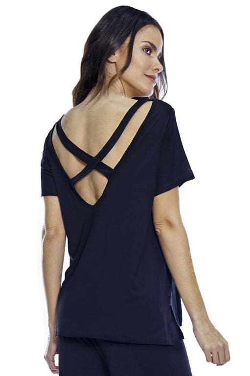Rhonda Shear Cross Back Top - FINAL SALE