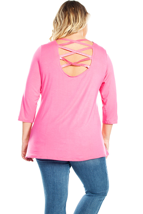 Rhonda Shear Crossover Detail Top - FINAL SALE