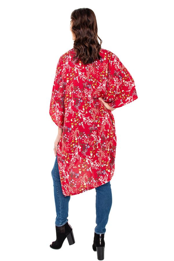 Rhonda Shear Kimono Robe With Side Ties - FINAL SALE