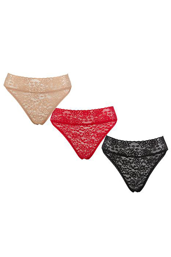 rhonda shear Lace Bikini 3 Pack Panties