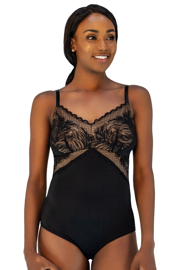 rhonda shear Lace Bodice Bodysuit