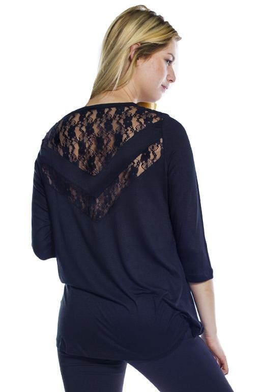Rhonda Shear Lace Inset Top - FINAL SALE
