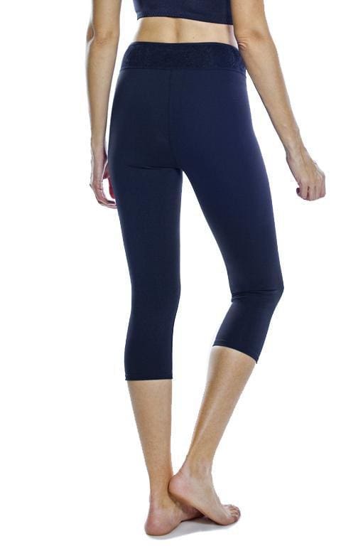 Rhonda Shear Lace Waist Capri Legging - FINAL SALE