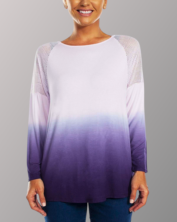 rhonda shear Ombre Net Mesh Inset Top - FINAL SALE