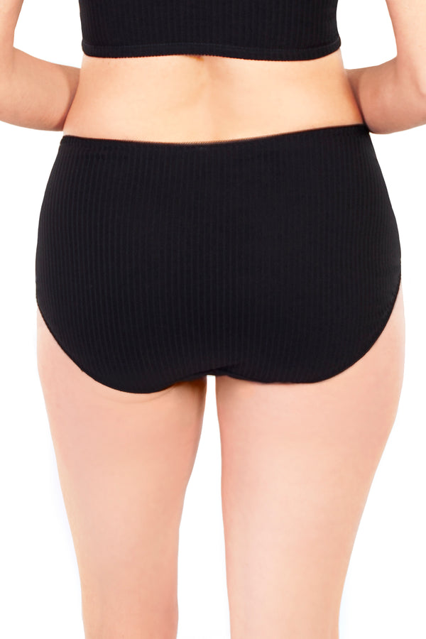 Rhonda Shear Striped Mesh Detail Brief - Final Sale