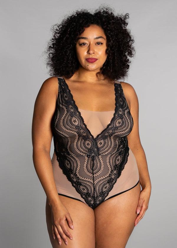 Rhonda Shear Up All Night Lace Bodysuit