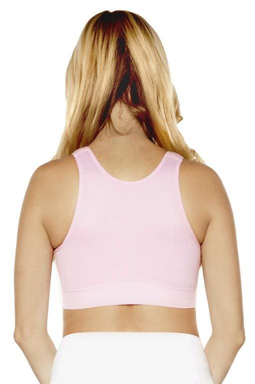 Rhonda Shear Seamless Zip Front Bra With Padded Strap - Final Sale