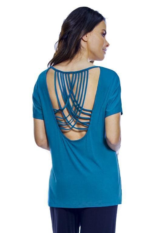 Rhonda Shear Spaghetti Strappy Open Back Top - FINAL SALE