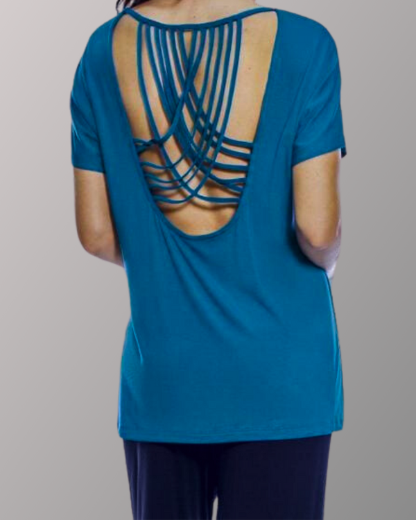 rhonda shear Spaghetti Strappy Open Back Top - FINAL SALE
