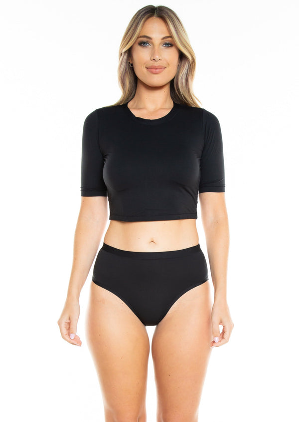 Rhonda Shear Ultra Lightweight Stretch Knit Crop Top