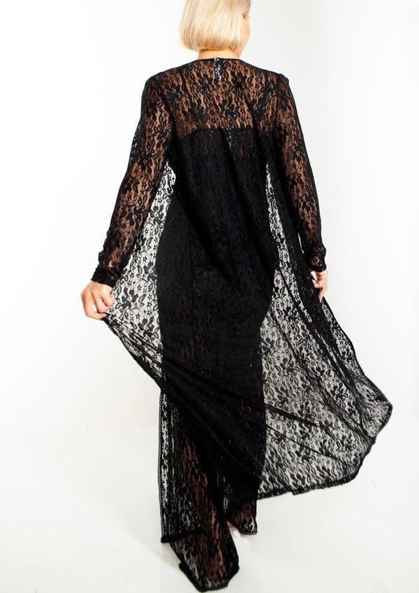 Rhonda Shear Up All Night Stretch Lace Duster - Final Sale